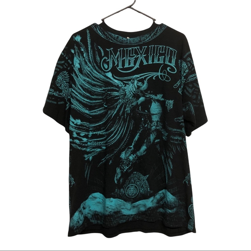 Yazbek All‎ Over Print Vintage Looking Mexico T-shirt Size XL